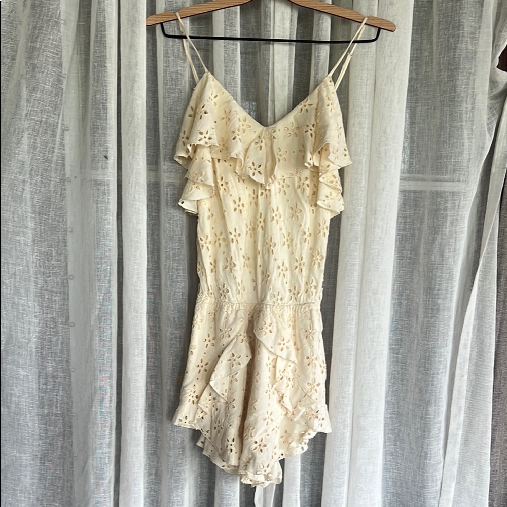 Elegant Cream Lace Jumpsuit